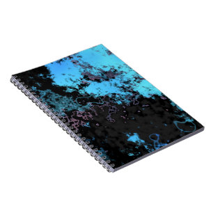 Cuaderno Mármol Azul, Gris y Púrpura Abstracto