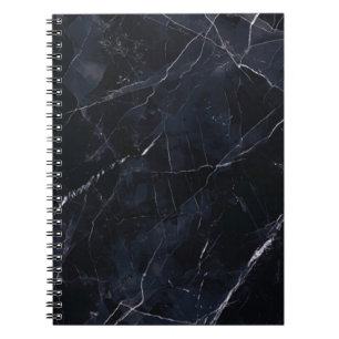 Cuaderno Mármol azul marino: textura de piedra.