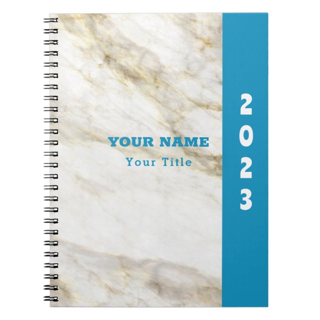 Cuaderno Mármol Blanco Clásico y Funcional (Frente)