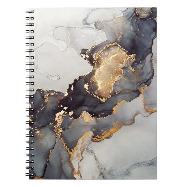 Cuaderno Mármol blanco dorado (Frente)