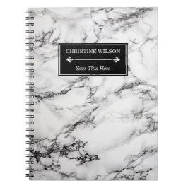 Cuaderno mármol blanco moderno