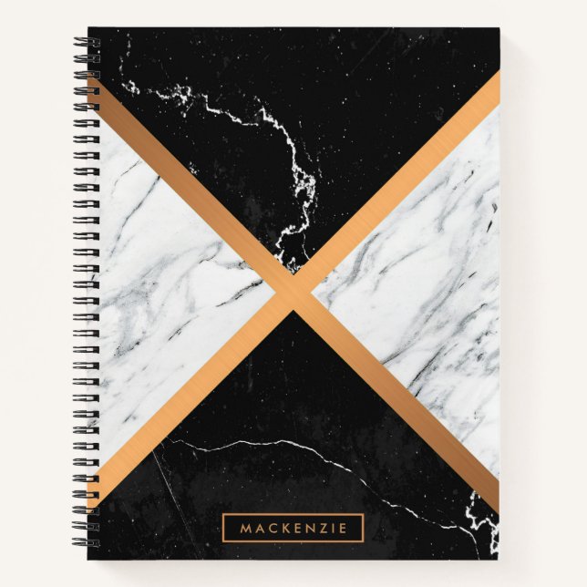 Cuaderno Mármol blanco y negro (Anverso)