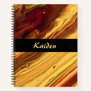 Cuaderno Mármol de Borgoña y Oro