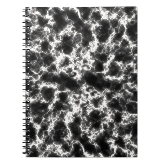 Cuaderno Mármol de oro blanco y negro (Frente)