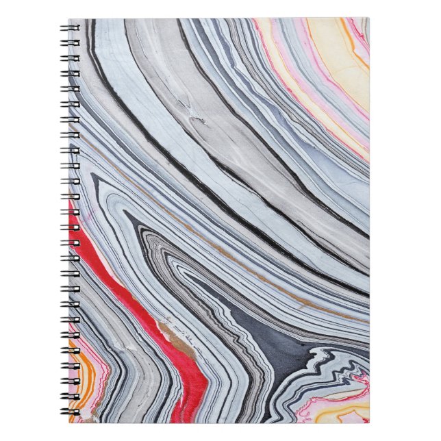 Cuaderno Mármol de Swirly en coral (Frente)