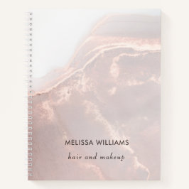 Cuaderno Mármol de Tinta de Oro Rosa 
