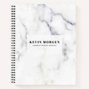 Cuaderno Mármol falso blanco y gris