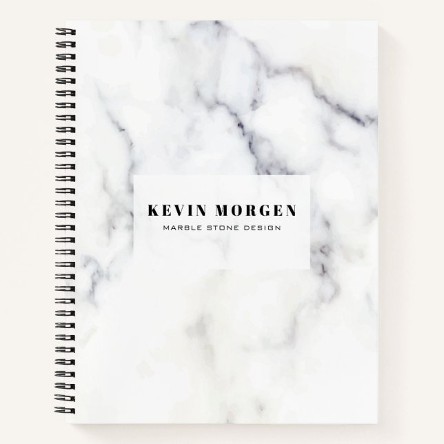 Cuaderno Mármol falso blanco y gris (Anverso)