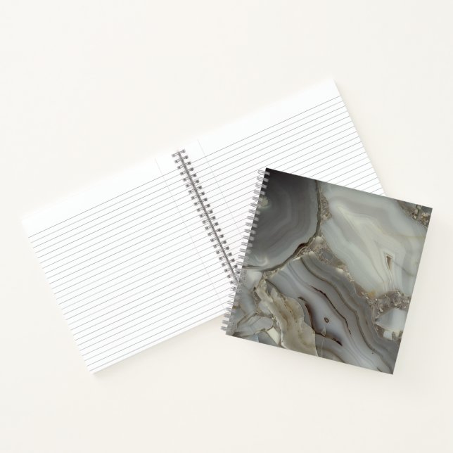 Cuaderno Mármol gris con veta dorada (Interior)