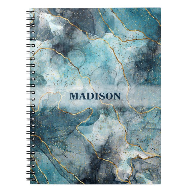 Cuaderno Mármol Gris Y Azul (Frente)