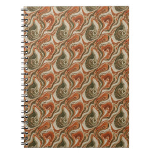 Cuaderno Mármol Naranja Verde Beige