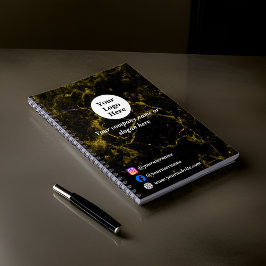 Cuaderno Mármol negro y dorado