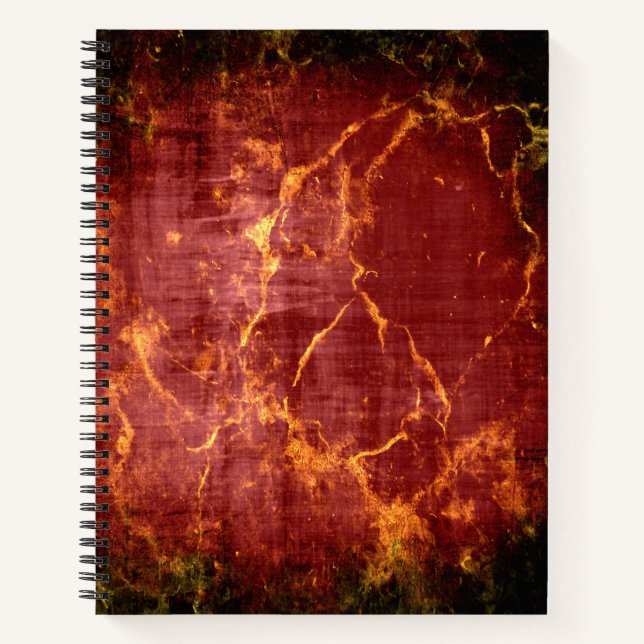 Cuaderno Mármol ruso negro y oro de Borgoña (Anverso)