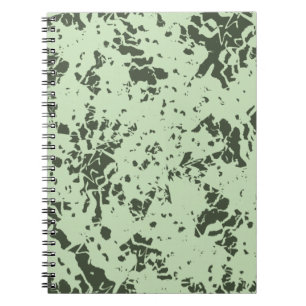 Cuaderno Mármol verde abstracto con salpicaduras de pintura