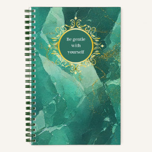 Cuaderno Mármol verde dorado