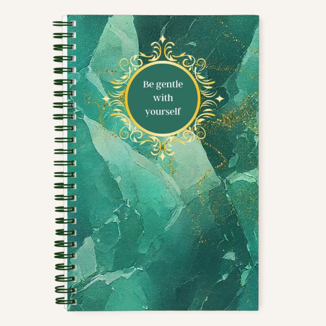 Cuaderno Mármol verde dorado (Anverso)