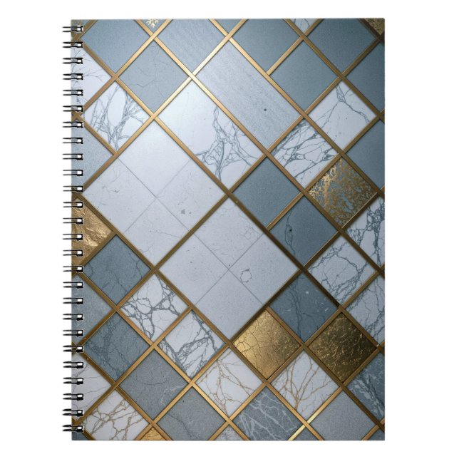 Cuaderno Marmor Gold Raster Luxus Geometrie (Frente)