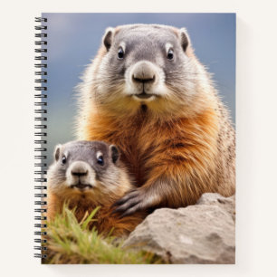 Cuaderno Marmot Animal Wild Beauty Freedom Wilderness Peace