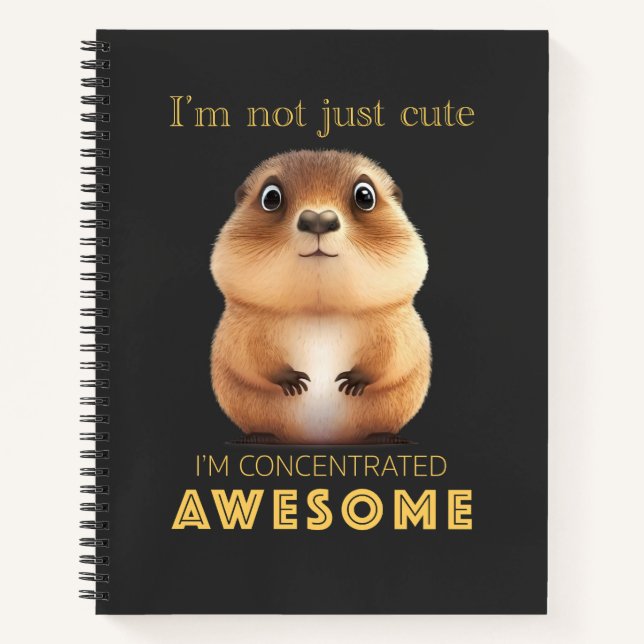 Cuaderno Marmot concentrado asombroso lindo Adorable Gracio (Anverso)