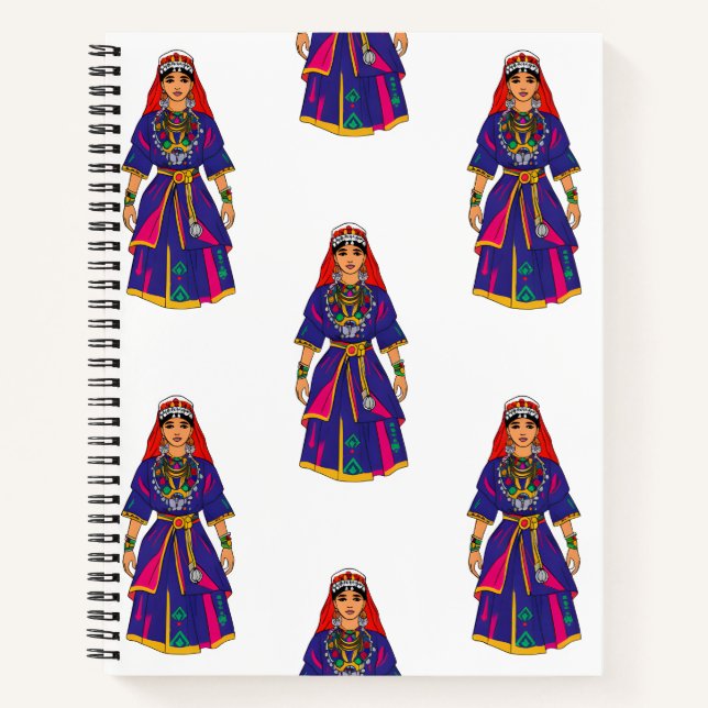 Cuaderno Marocaine Berbère robe traditionnelle (Anverso)