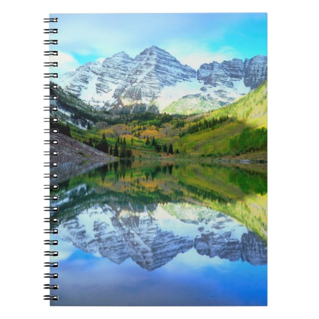 Cuaderno Maroon Bells reflejándose en Maroon Lake (Frente)