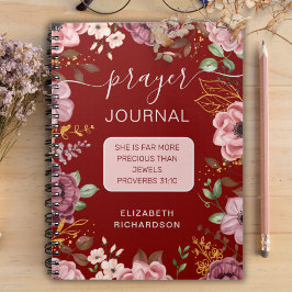 Cuaderno Maroon Proverbs 31 bloc de notas del diario de ora