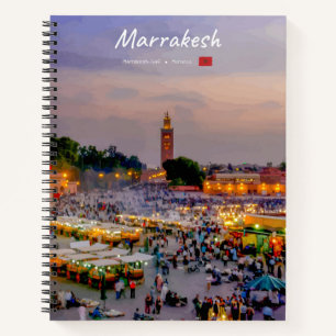 Cuaderno Marrakech, Marruecos - Plaza Jemaa el Fnaa en espi