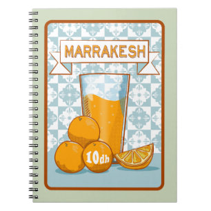Cuaderno MARRAKESH Naranja Juice Retro Poster