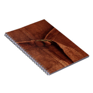 Cuaderno Marrón Ante De Correa Y Hebilla