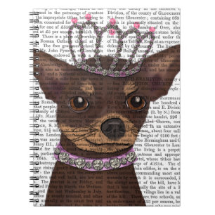 Cuaderno Marrón Chihuahua Y Tiara