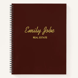 Cuaderno Marrón minimalista simple y elegante