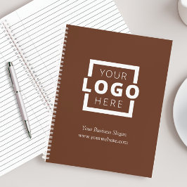 Cuaderno Marrón promocional del logotipo de la empresa pers