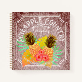 Cuaderno Marrón rosado con bloc de notas de marco