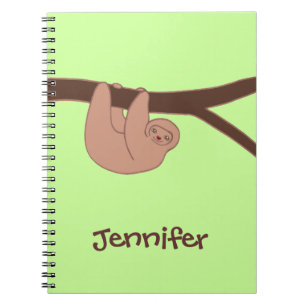 Cuaderno Marrón sonriente eslogan con nariz de corazón