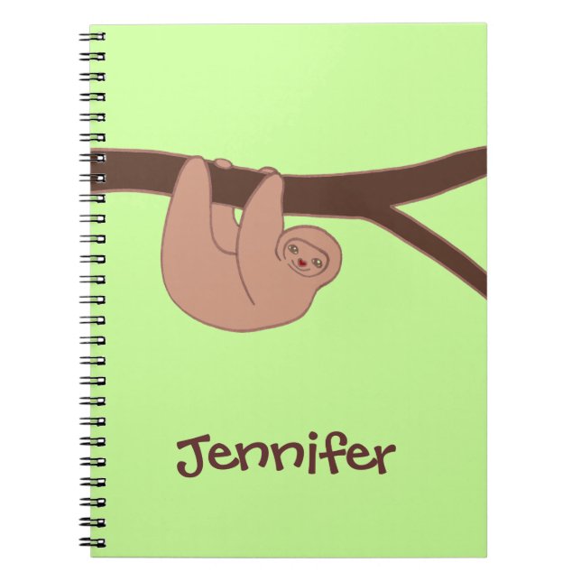Cuaderno Marrón sonriente eslogan con nariz de corazón (Frente)