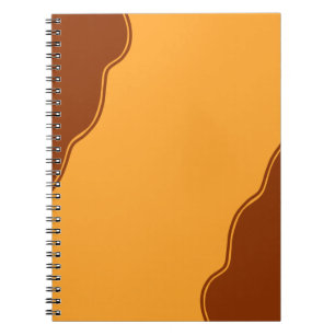 Cuaderno Marrón y Naranja de Ola de Oro de Mediano Siglo