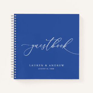 Cuaderno Marseille Bleu Minimalista Boda Guestbook