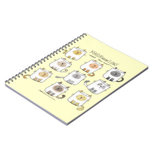 Cuaderno MARSHmeowLOWS Whimsical Wordplay Gato Marshmallow