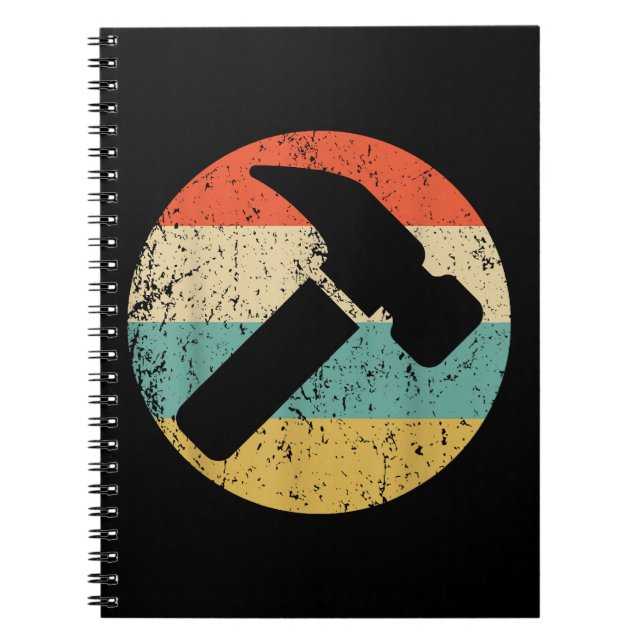 Cuaderno Martillo retro vintage carpintero (Frente)