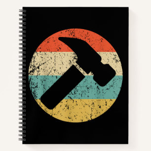 Cuaderno Martillo retro vintage carpintero