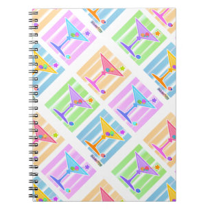 CUADERNO MARTINIS EN COLORES PASTEL DEL ARTE POP