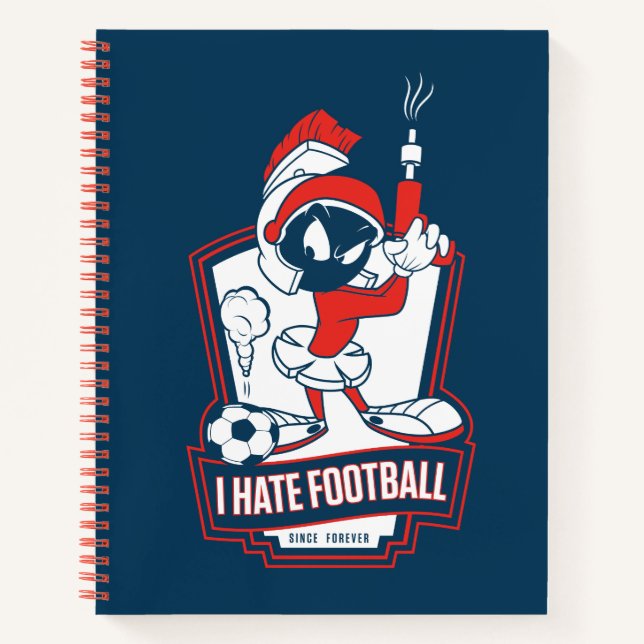 Cuaderno MARVIN EL MARCIANO™ «Odio el fútbol americano» Grá (Anverso)