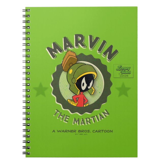 Cuaderno MARVIN LA tarjeta de vestíbulo retro MARTIAN™ (Frente)
