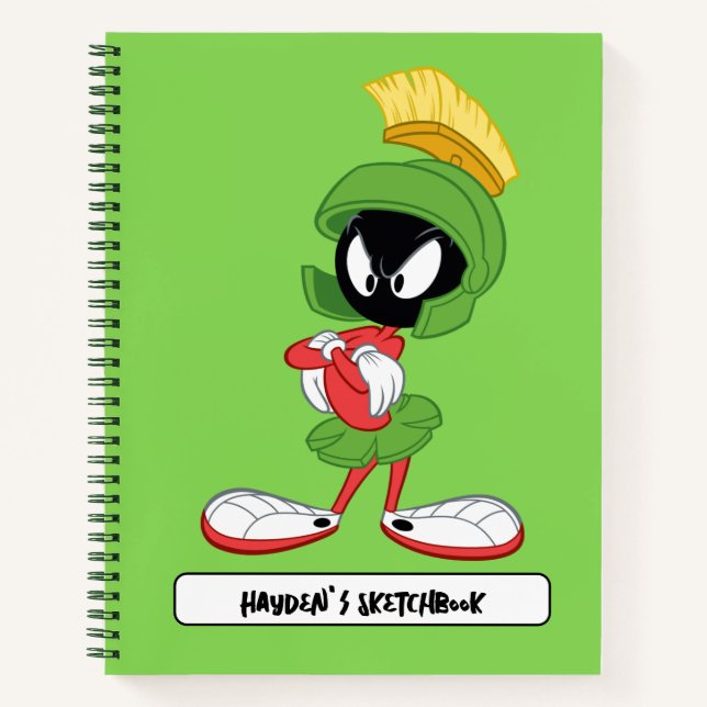 Cuaderno MARVIN THE MARTIAN™ | Dibujo cruzado de armas (Anverso)