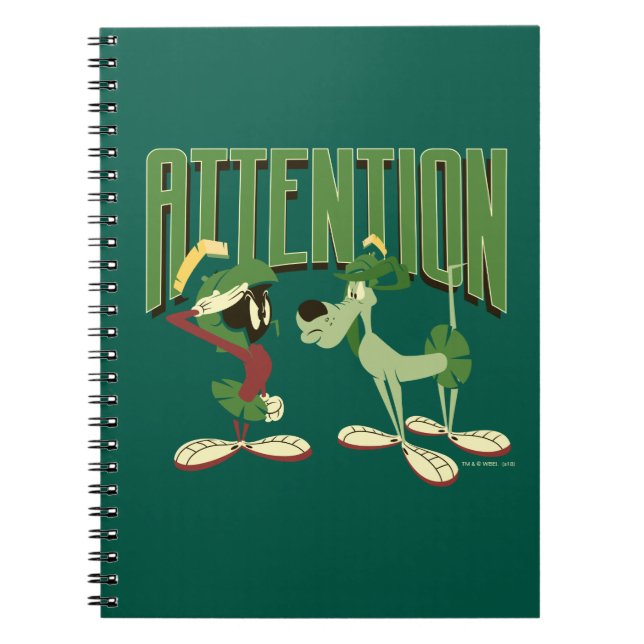 Cuaderno MARVIN THE MARTIAN™ & K-9 "Attention" (Frente)