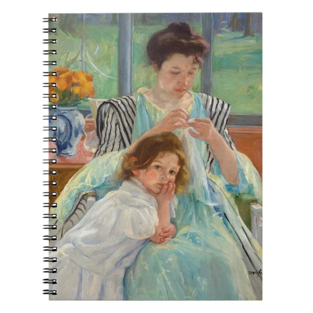 Cuaderno Mary Cassatt - Joven Madre Cosiedo (Frente)