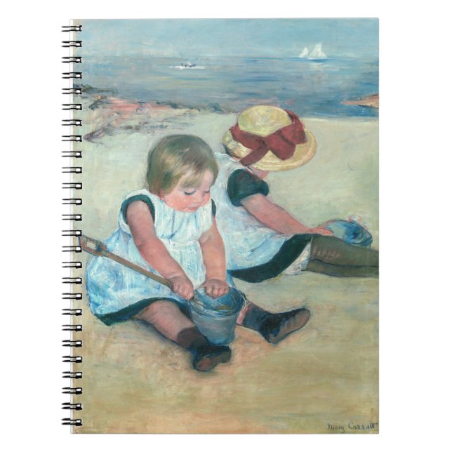 Cuaderno Mary Cassatt - Niños jugando en la playa (Frente)