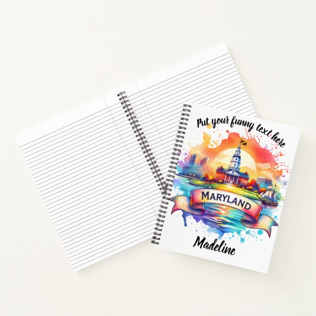 Cuaderno Maryland acuarela con resaltados de estado (Interior)