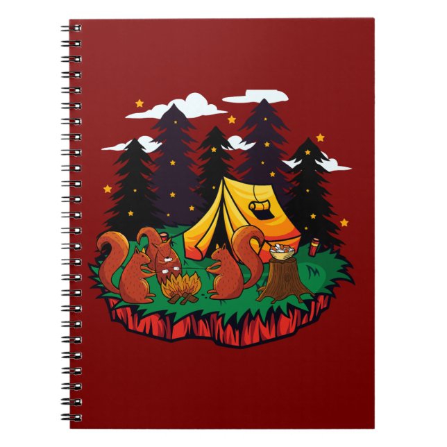Cuaderno Más Diversión con esta Ardilla de Camping (Frente)