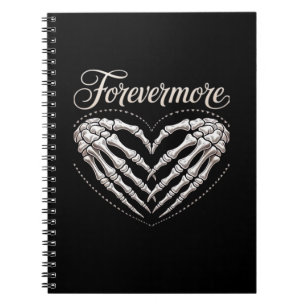Cuaderno Más esqueleto Manos Corazón Halloween Gótico